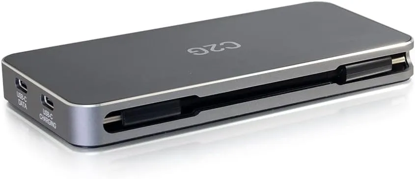 C2G USB-C 7-in-1 Dual Display MST Docking Station with HDMI, DisplayPort, VGA and Power Delivery up to 100W - 4K 30Hz