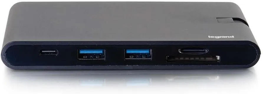 USB-C® 9-in-1 Compact Docking Station with 4K HDMI®, VGA, Ethernet, USB, SD Card Reader and Power Delivery up to 100W