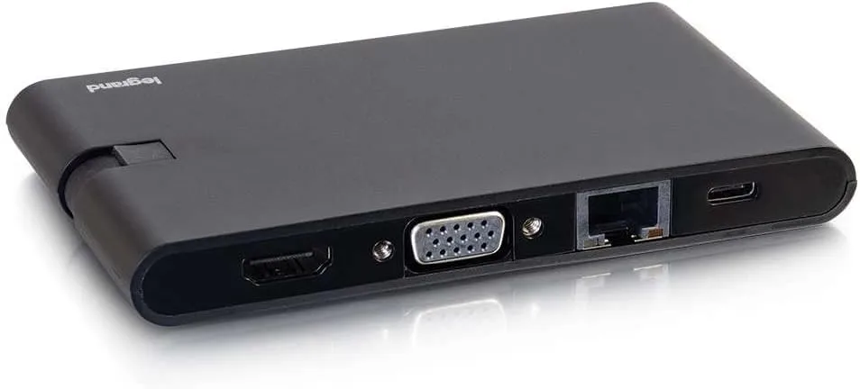 USB-C® 9-in-1 Compact Docking Station with 4K HDMI®, VGA, Ethernet, USB, SD Card Reader and Power Delivery up to 100W