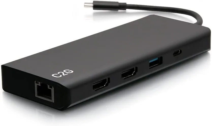 USB-C® 9-in-1 Dual Display Docking Station with 60W Power Supply, HDMI®, Ethernet, USB