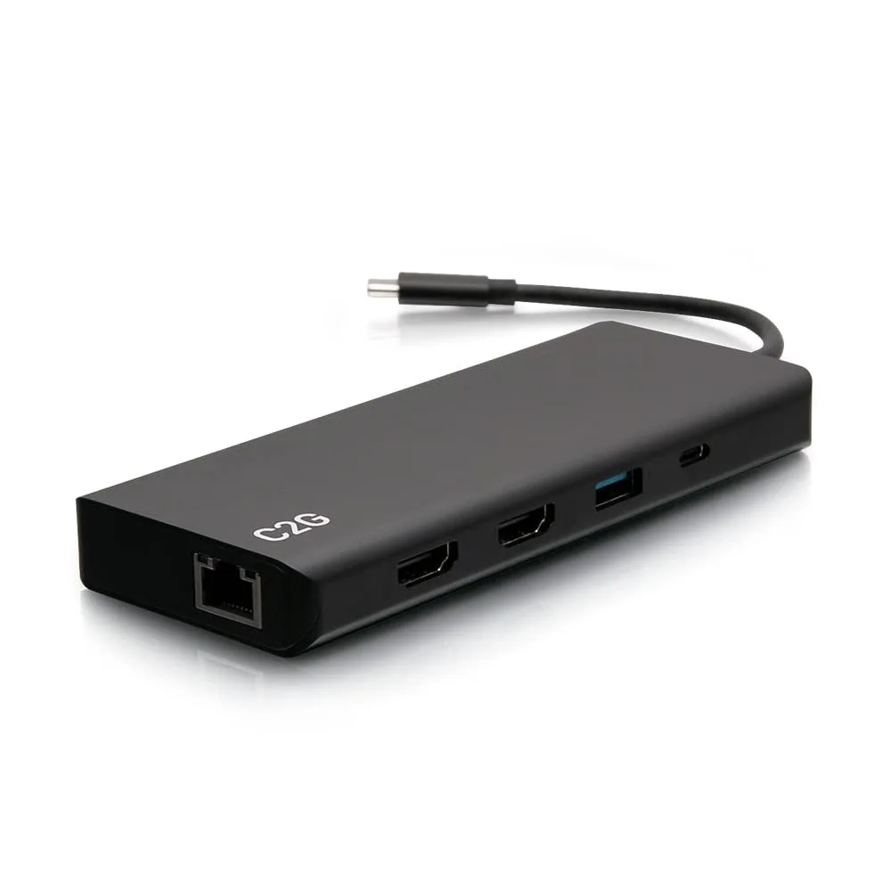 USB-C 9-in-1 Dual Display Docking Station with HDMI, Ethernet, USB, 3.5mm Audio and Power Delivery up to 60W