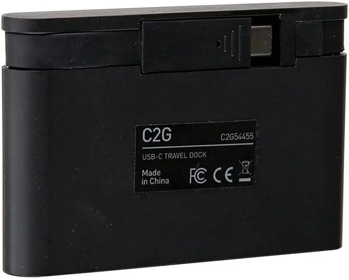 C2G USB-C 4-in-1 Compact Dock with HDMI, USB-A, Ethernet, and USB-C Power Delivery up to 100W - 4K 30Hz