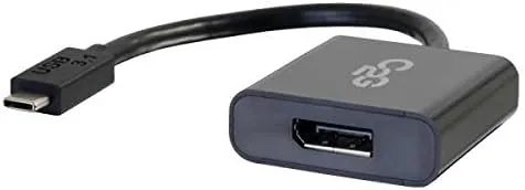 C2G USB Adapter, USB C to Display Port Adapter Converter, Black, Cables to Go 29482