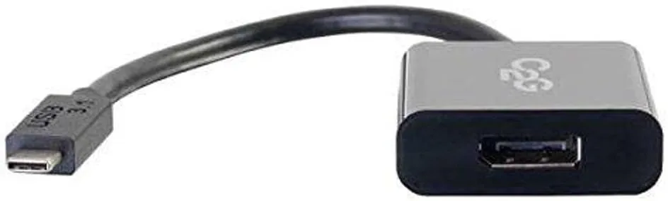 C2G USB Adapter, USB C to Display Port Adapter Converter, Black, Cables to Go 29482
