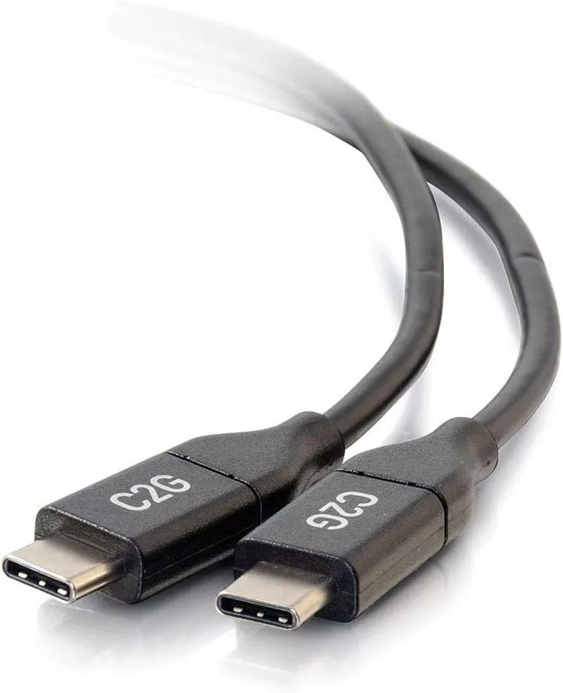 C2G Legrand - C2G USB C to C Cable, Female to Male USB Cable, USB 2.0 Cable, 6 Foot Data Transfer Cable, Black USB Cord