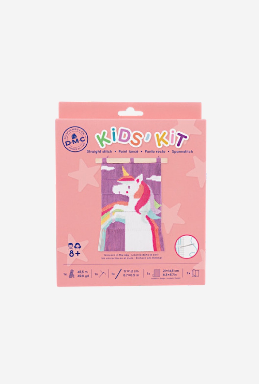 DMC Kids' Kit - Kit Punto Lanciato UNICORNO NEL CIELO (C311K) DMC Kids' Kit - Kit Punto Lanciato UNICORNO NEL CIELO (C311K)