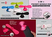 Pocket Mobile Fan for anywhere Cooling | Works with Micro USB, iPhone & Type C ports