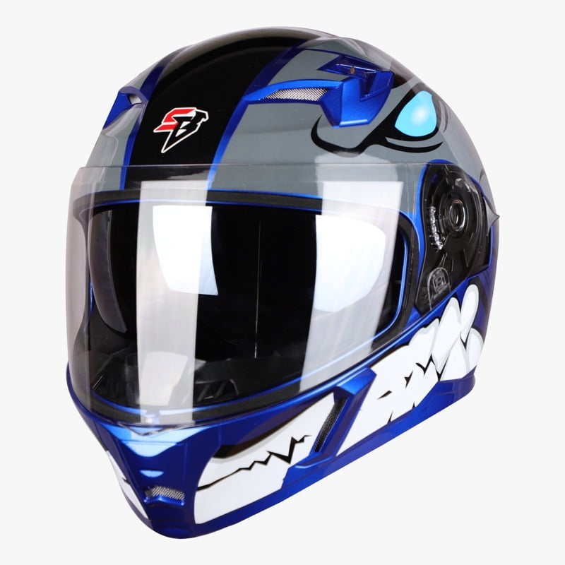 STEELBIRD SBA-21 ISS BORN READY MATT Y.BLUE C/V (L) (LONG CHEEKPAD)