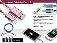 2 side cable for Android and iPhone