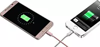 2 side cable for Android and iPhone with light