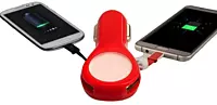 Glow in the dark dual car charger