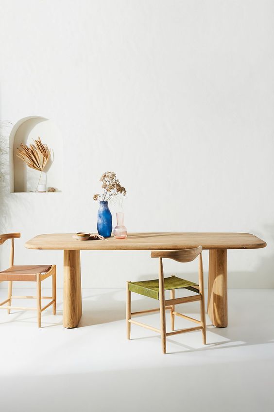 Natural Polish Boho Dining Table Natural Polish Boho Dining Table