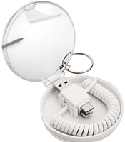 All in 1 charging cable with travel case and keychain