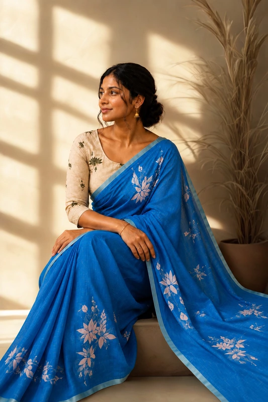 Linen cotton Blue
