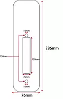 Upgrade RETROFIT PLATE (RECTANGLE 286 x 76mm) - Stainless Steel