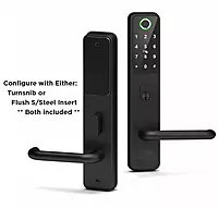 LOCKTON 'E-Series' CADELL52 Commercial & Domestic Electronic Lever Lock KIT *BLACK* - Incl. 60mm Mortice Lock (Art. SG-ML60)