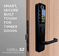 LOCKTON 'E-Series' CADELL52 Commercial & Domestic Electronic Lever Lock KIT *BLACK* - Incl. 60mm Mortice Lock (Art. SG-ML60)
