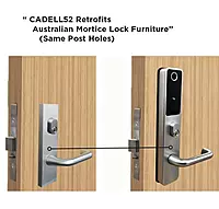 LOCKTON 'E-Series' CADELL52 Commercial & Domestic Electronic Lever Lock KIT *BLACK* - Incl. 60mm Mortice Lock (Art. SG-ML60)