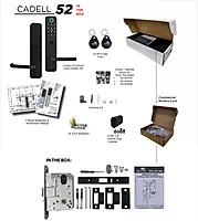 LOCKTON 'E-Series' CADELL52 Commercial & Domestic Electronic Lever Lock KIT *BLACK* - Incl. 60mm Mortice Lock (Art. SG-ML60)