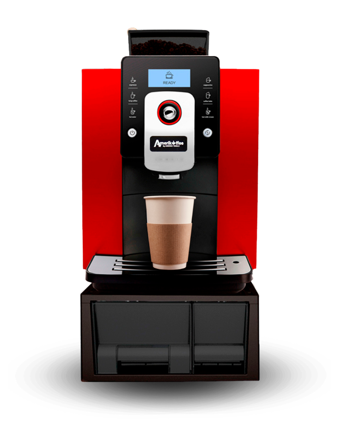 AMK1601PRO-RED CAFETERA AUTOMÁTICA DE 6 BEBIDAS