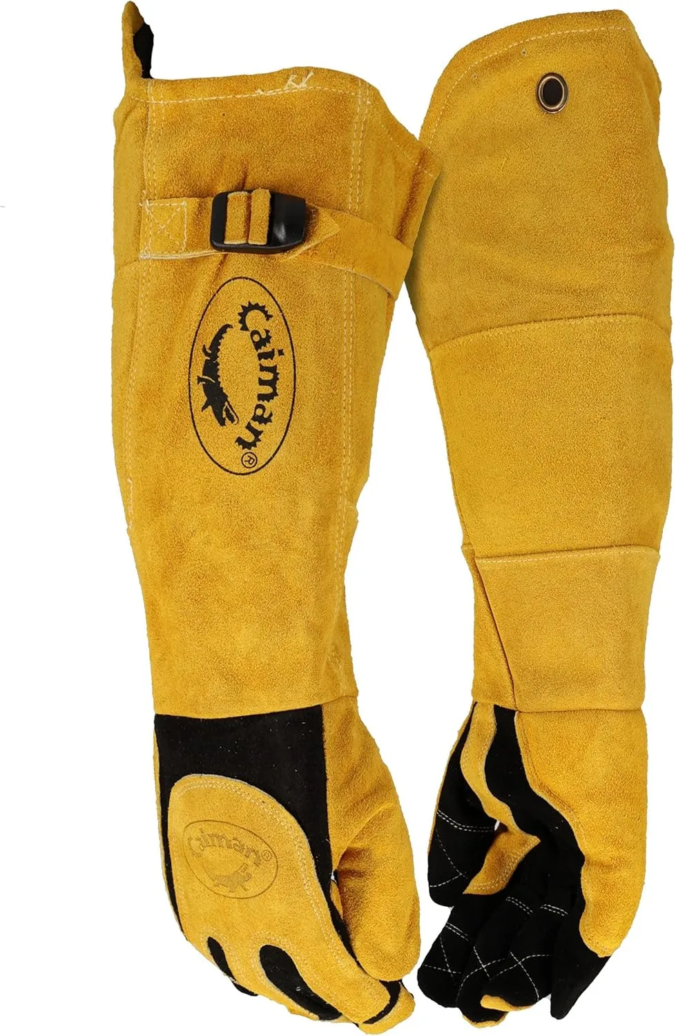 Caiman Premium Split Deerskin MIG/Stick Welding Gloves with Fleece/Foam Insulation, 21-inch length