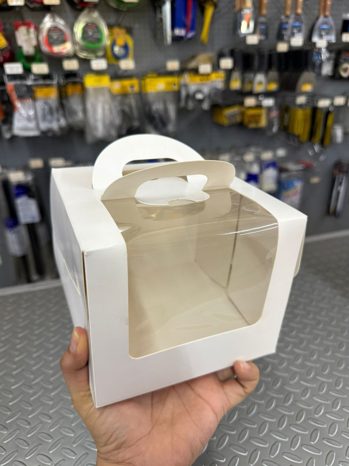 Caja Blanca para Pastel 6x6x5 con Ventana