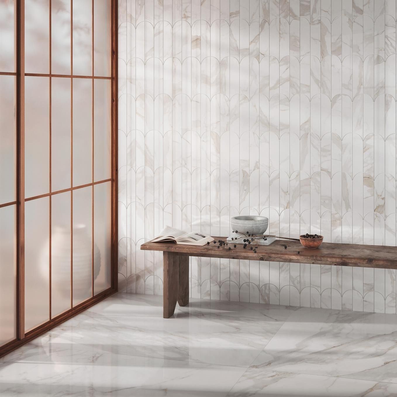 Gresie RAGNO by MARAZZI, INCANTO CALACATTA NOBILE GLOSSY RET 60x60, R90G