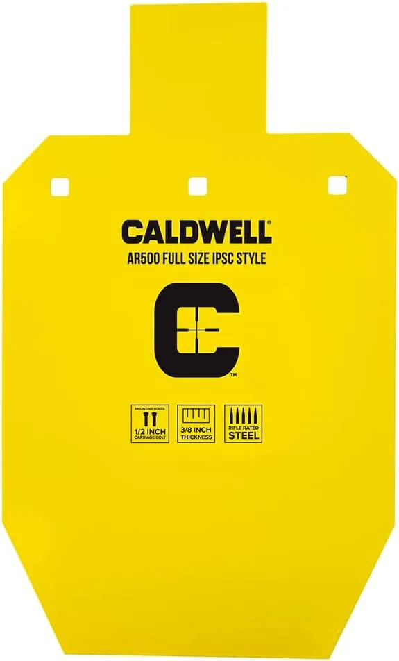 CALDWELL AR500 Steel Targets, Rifle Rated for Range and Practice Shooting