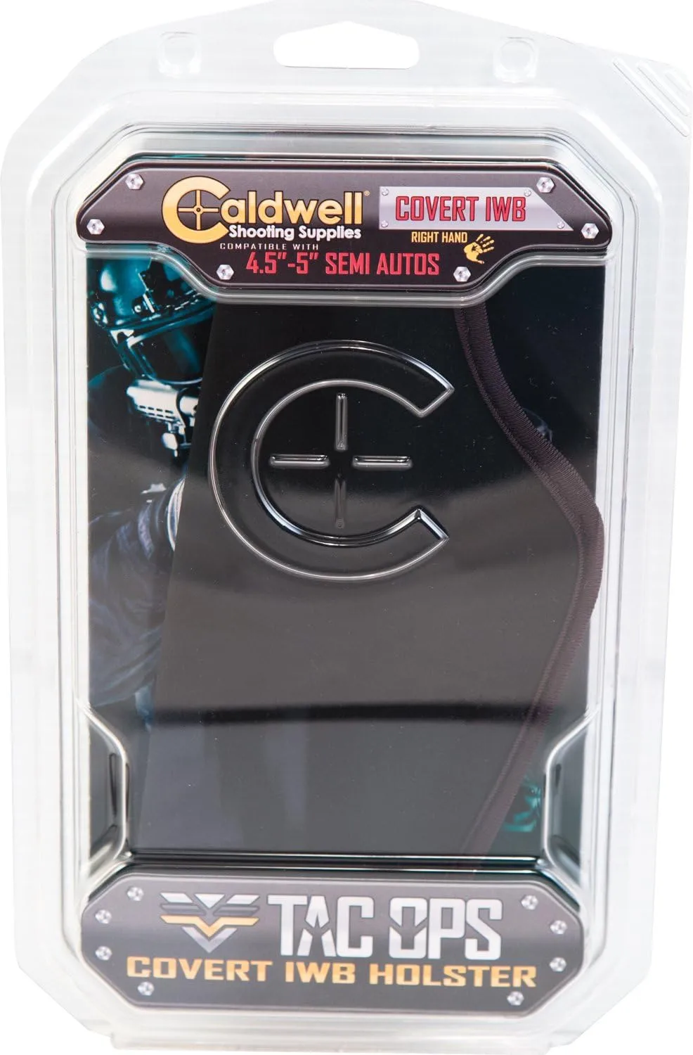 CALDWELL IWB Covert Right Handed Holsters with Adaptive Profile, Belt Clip and Non-Marring Material - CCW and Competition