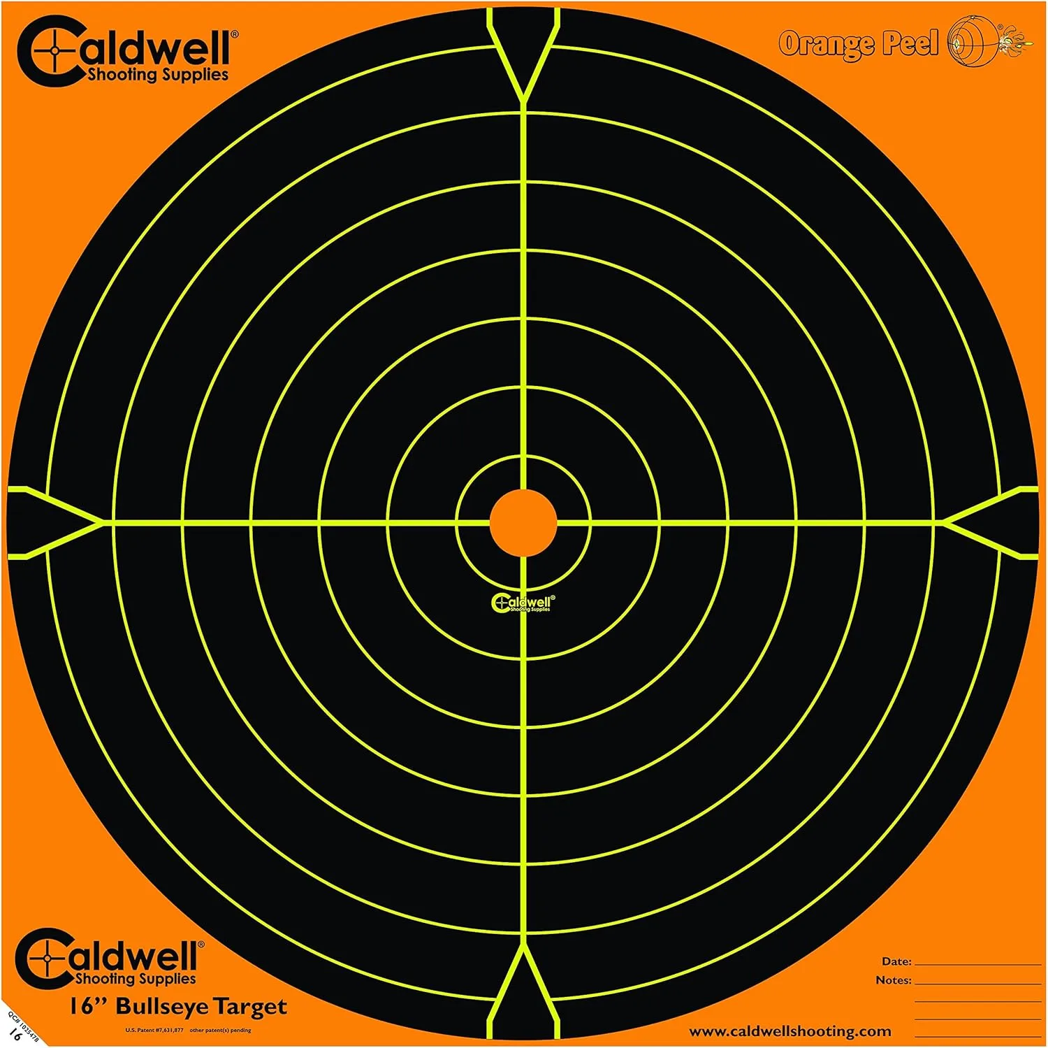 CALDWELL Orange Peel Bullseye Targets with Flake Off Material and Strong Adhesive