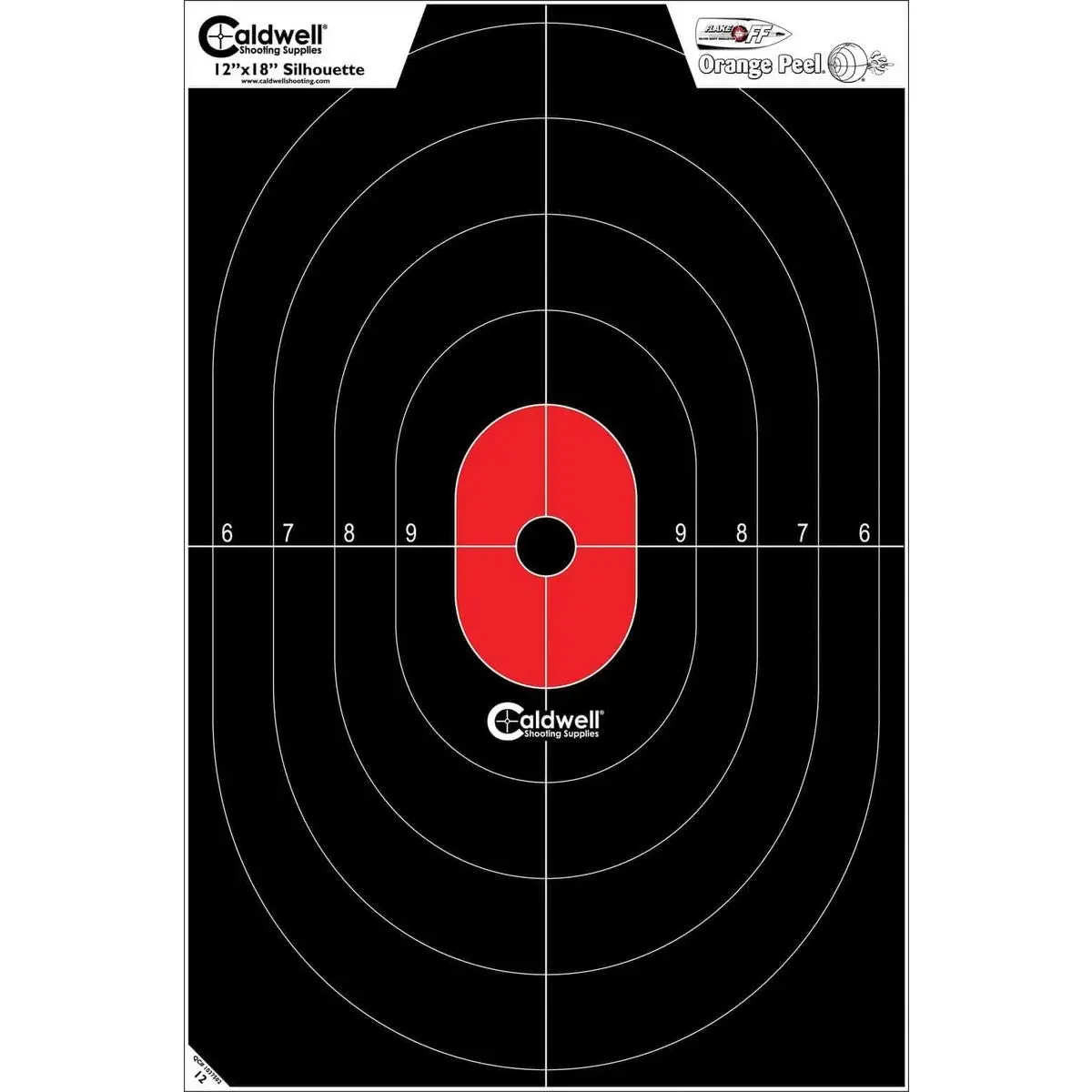 CALDWELL Silhouette Center Mass Targets Hi-Vis Flake-Off