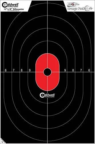 CALDWELL Silhouette Center Mass Targets Hi-Vis Flake-Off