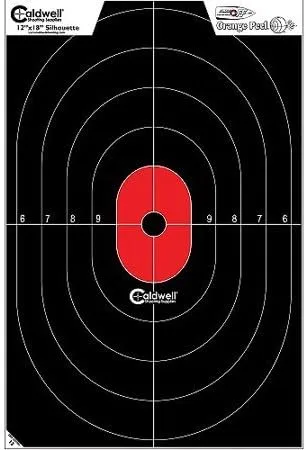 CALDWELL Silhouette Center Mass Targets Hi-Vis Flake-Off
