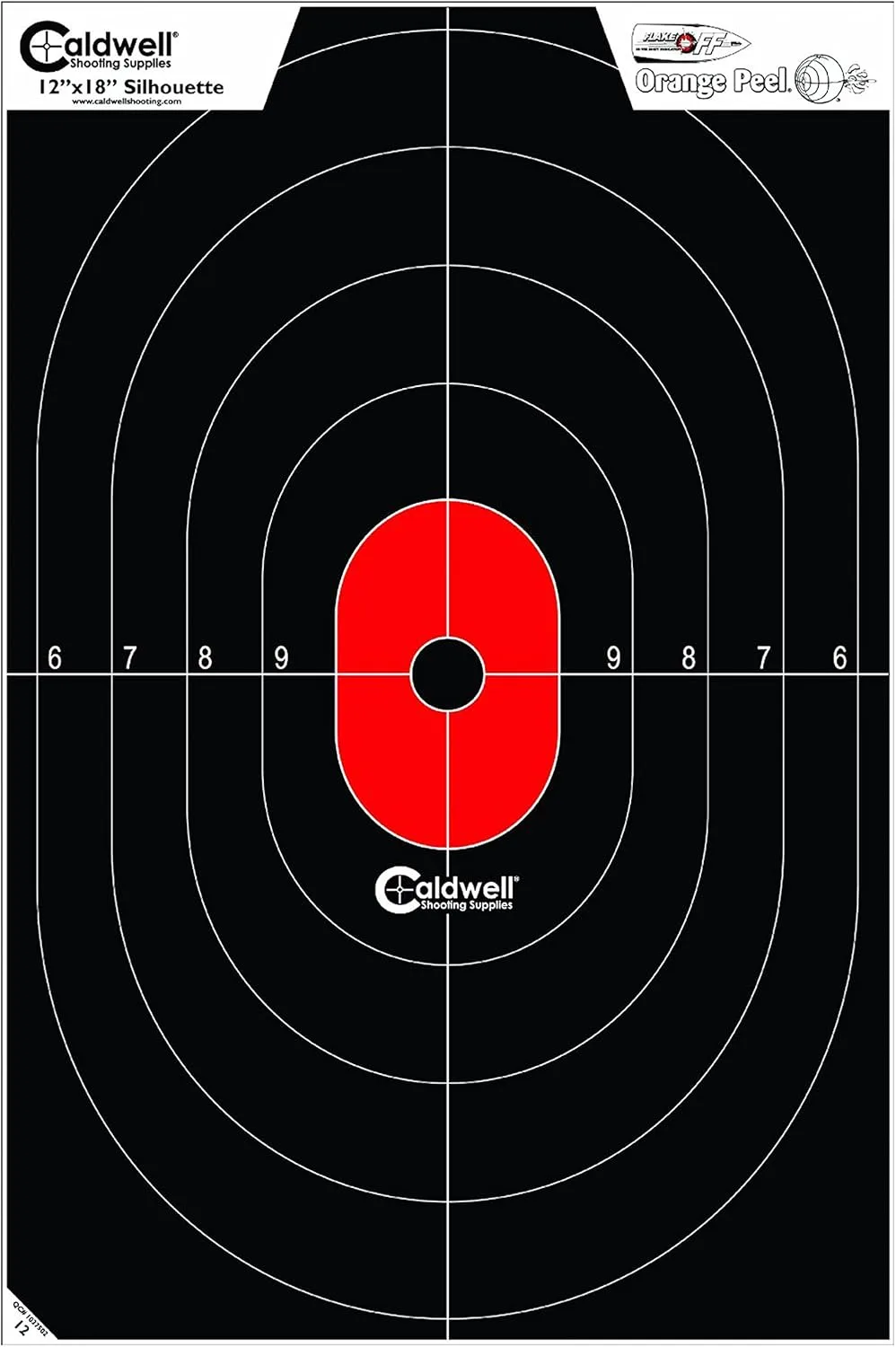CALDWELL Silhouette Center Mass Targets Hi-Vis Flake-Off