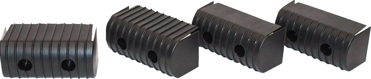 Caliber BunkWrap End Cap 2x4" Black Accessory Kit w/Stainless Steel Hardware *4-Pack