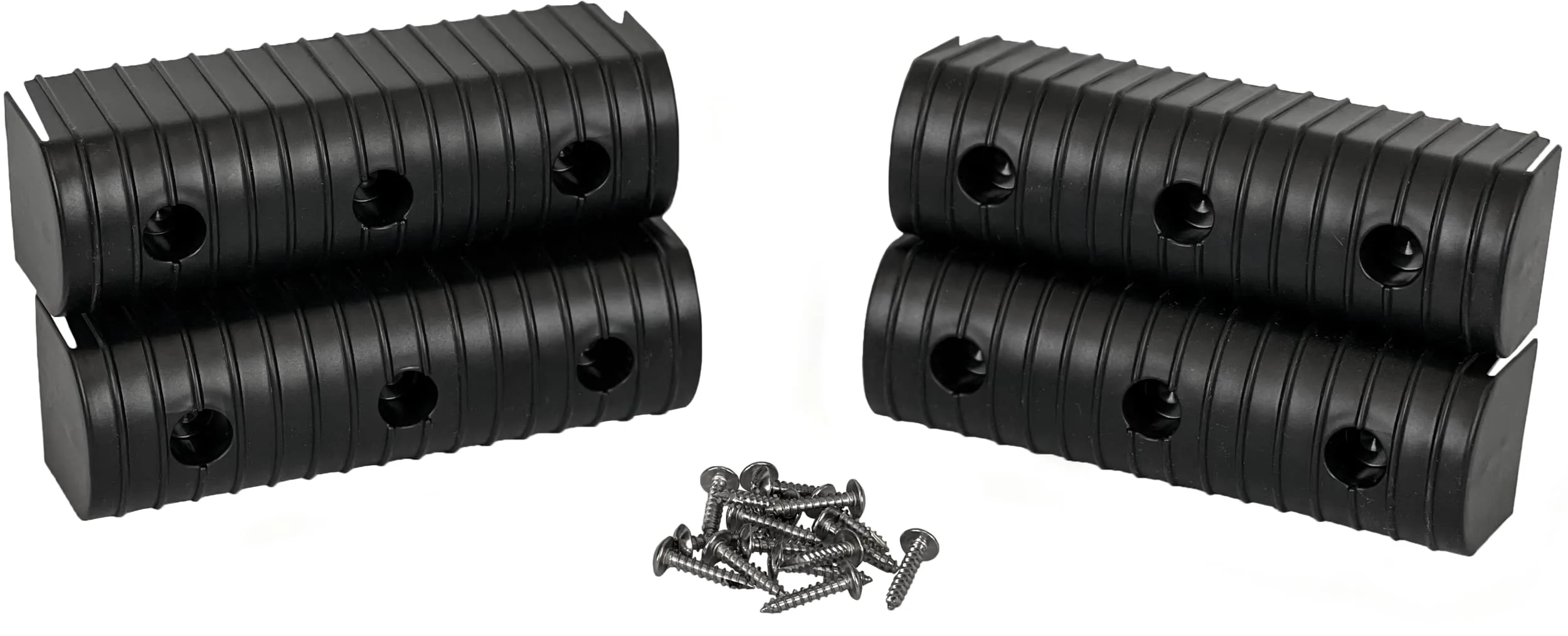 Caliber BunkWrap End Cap 2x6 Black Accessory Kit w/Stainless Steel Hardware 4-Pack