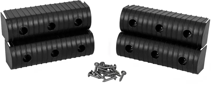 Caliber BunkWrap End Cap 2x6 Black Accessory Kit w/Stainless Steel Hardware 4-Pack