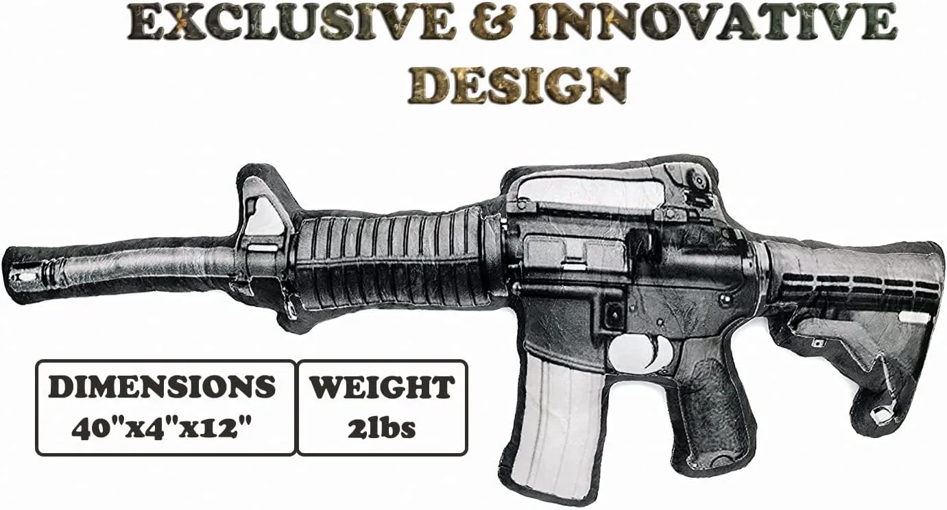 Caliber Gourmet Gun-Shaped Throw Pillow