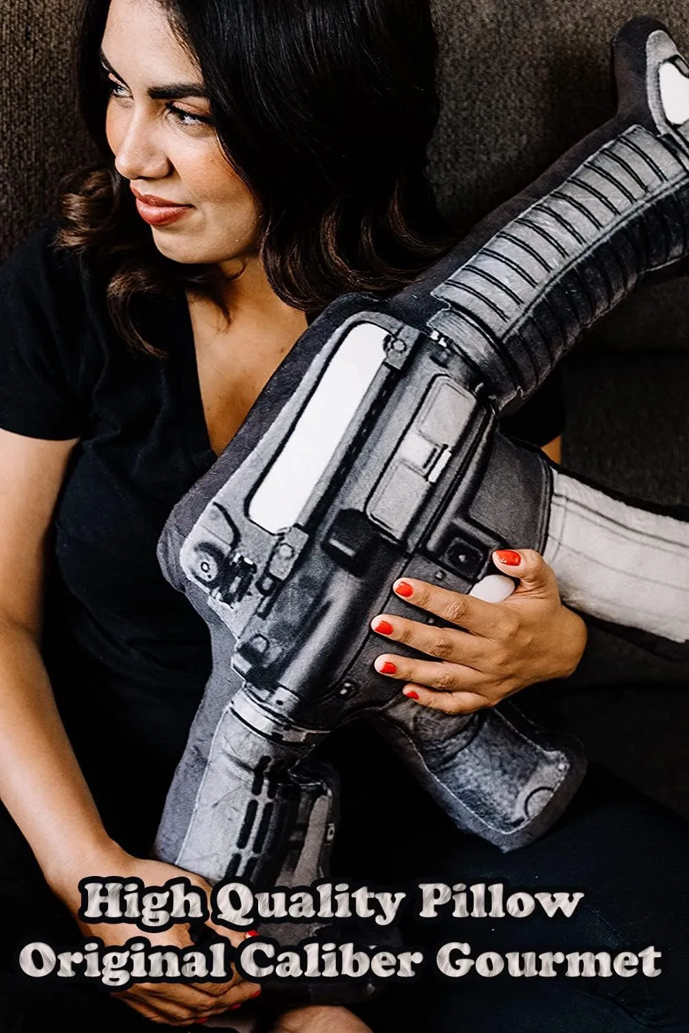 Caliber Gourmet Gun-Shaped Throw Pillow