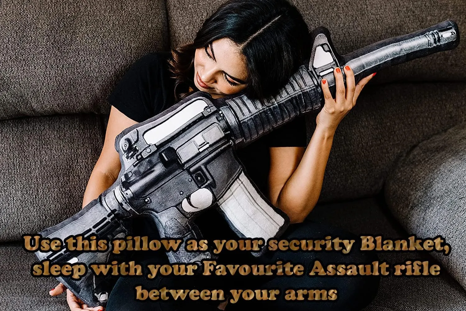 Caliber Gourmet Gun-Shaped Throw Pillow