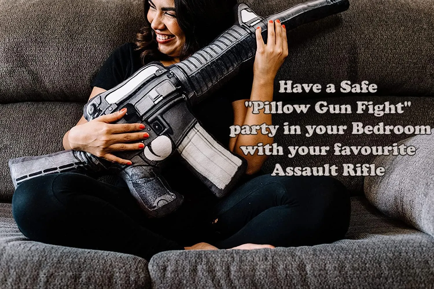 Caliber Gourmet Gun-Shaped Throw Pillow