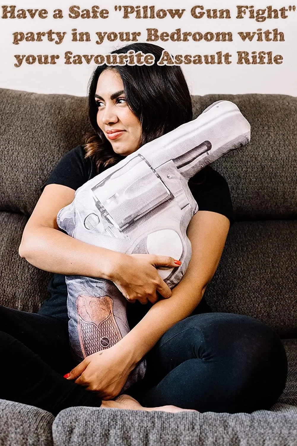 Caliber Gourmet Gun-Shaped Throw Pillow