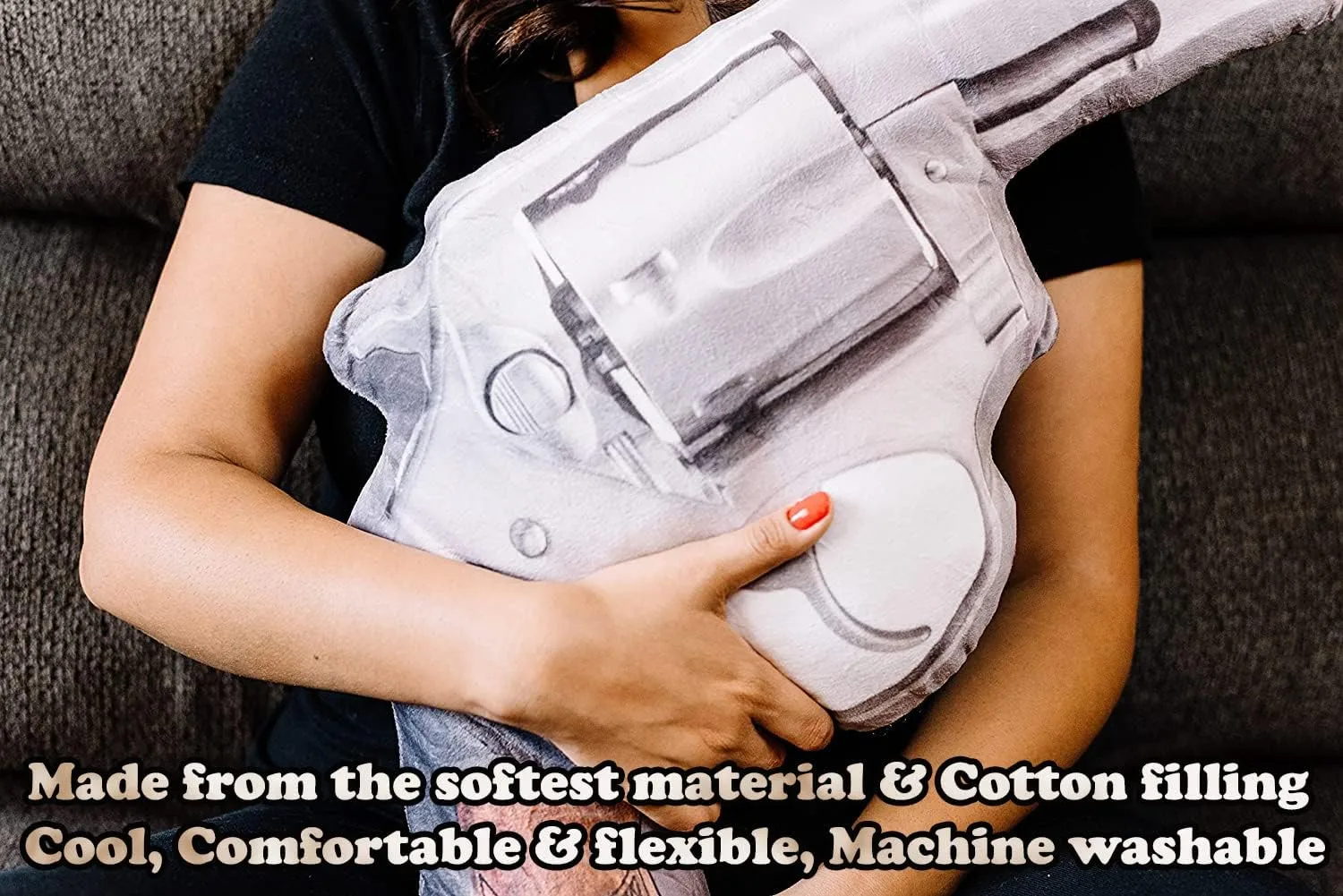 Caliber Gourmet Gun-Shaped Throw Pillow
