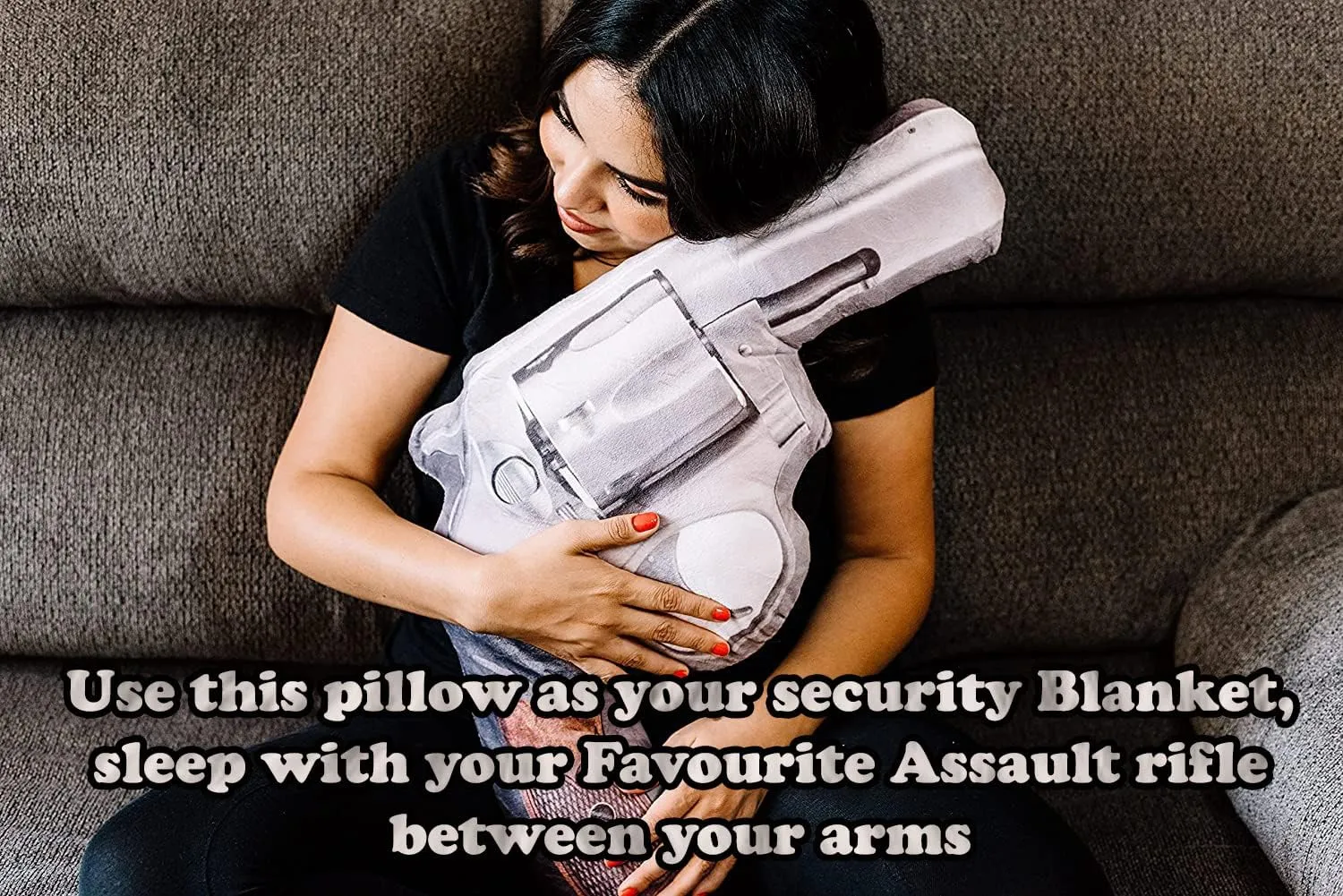 Caliber Gourmet Gun-Shaped Throw Pillow