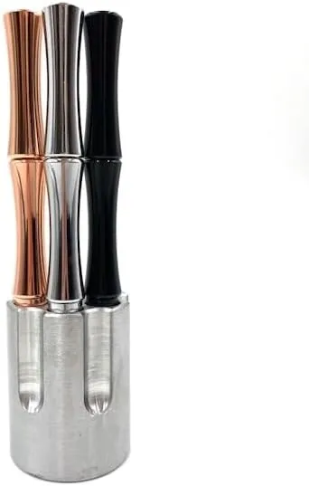 Caliber Gourmet Pen Holder & Paper Weight, Cast Aluminum Office Gift – Cool Pencil Holder for Desk Men, Funny Pen Stand