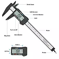 6" LCD Digital Electronics Carbon Fiber Verniar Caliper
