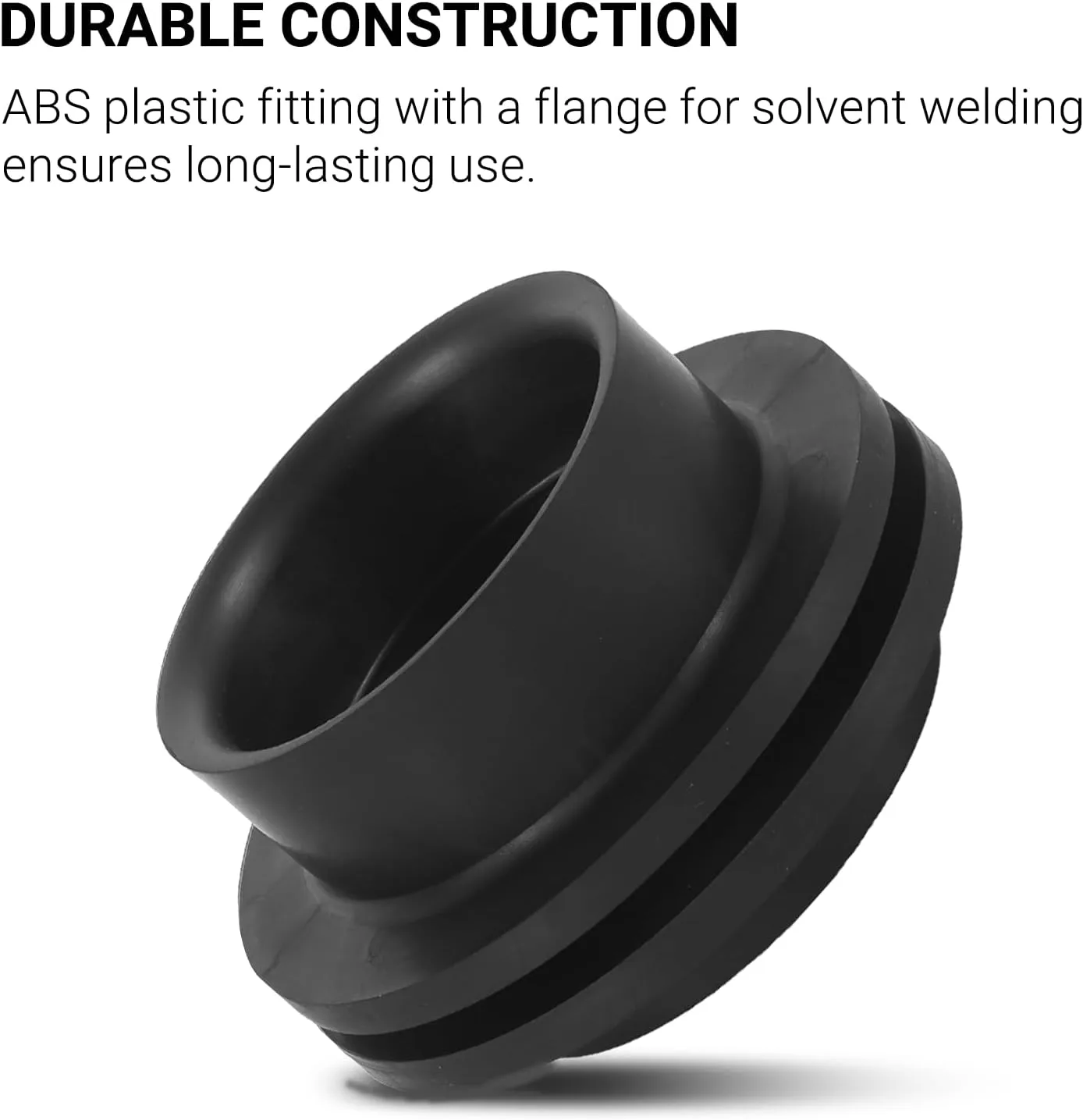 (2-Pack 1-1/2" RV Rubber Grommet (12483), RV Water Tank Fittings Holding Tank Fitting - Seals Securely, Black One Size
