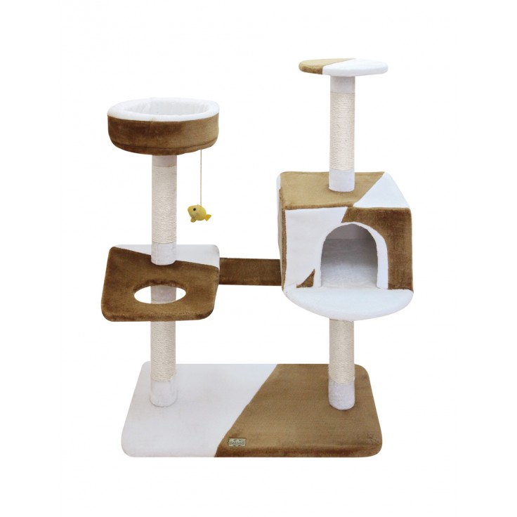 FAUNA CAMILA CAT POLE - BROWN-WHITE FAUNA CAMILA CAT POLE - BROWN-WHITE