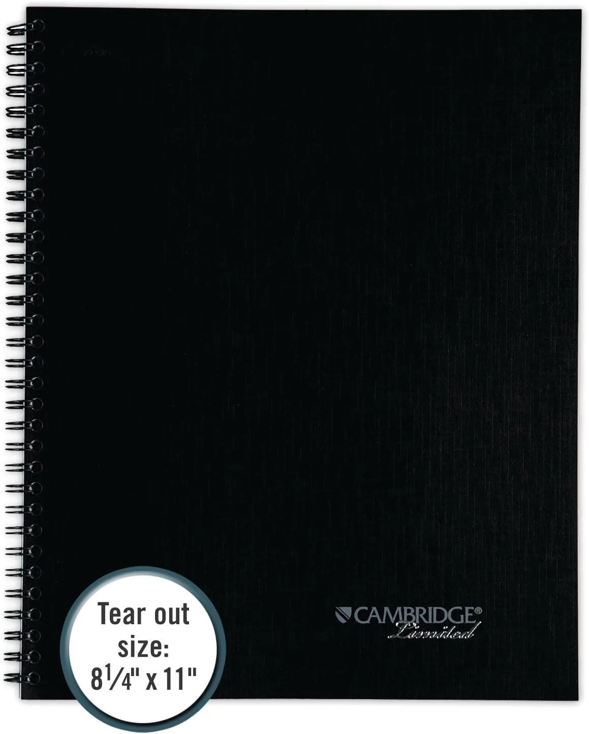 Cambridge Notebook, Business Notebook, 8-1/4" x 11", 80 Sheets, Ruled, Action Planner, Flexible Cover, Wirebound