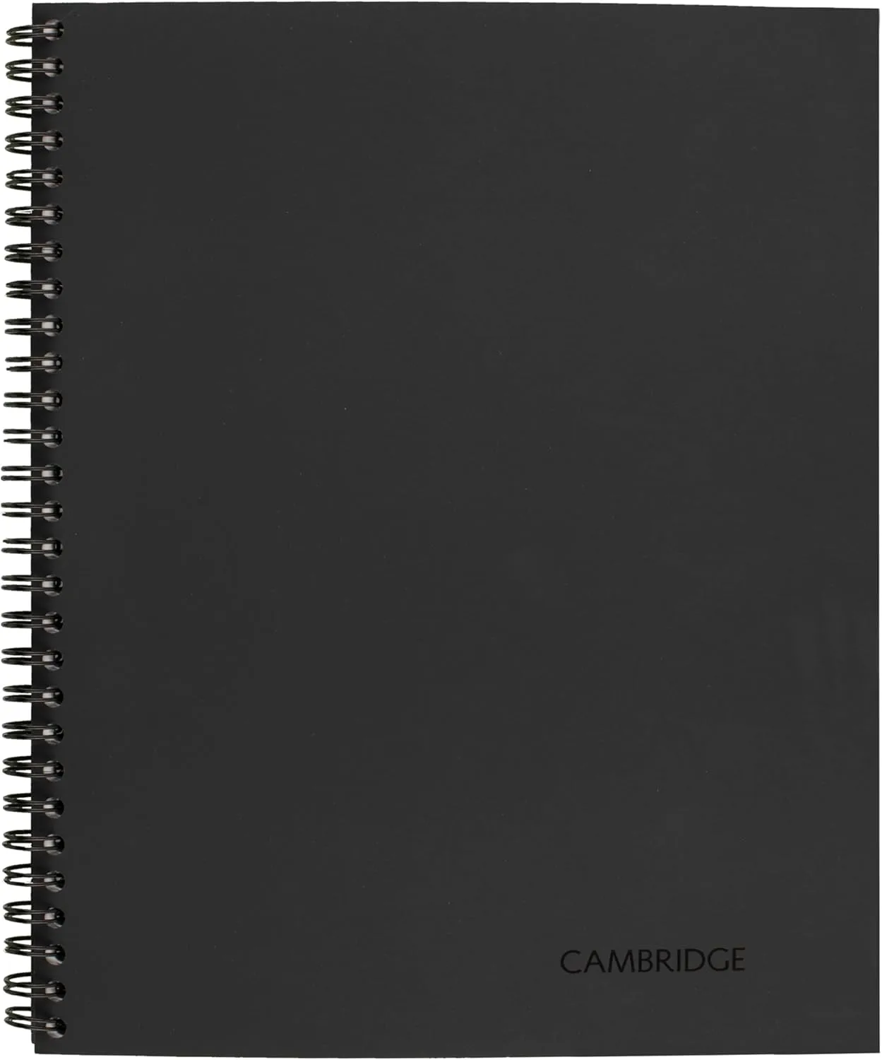 Cambridge Limited Business Notebook, Legal Ruled, 8-1/4" x 11", 80 Sheets, Soft Touch Flexible Cover, Wirebound, Gray (06062) Notebook Gray